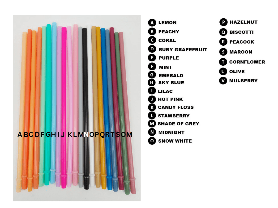 16ozColouredAcrylic straws_Code Consumables : Replacement Straws for 16oz Matte Pastel Acrylic Skinny Tumblers