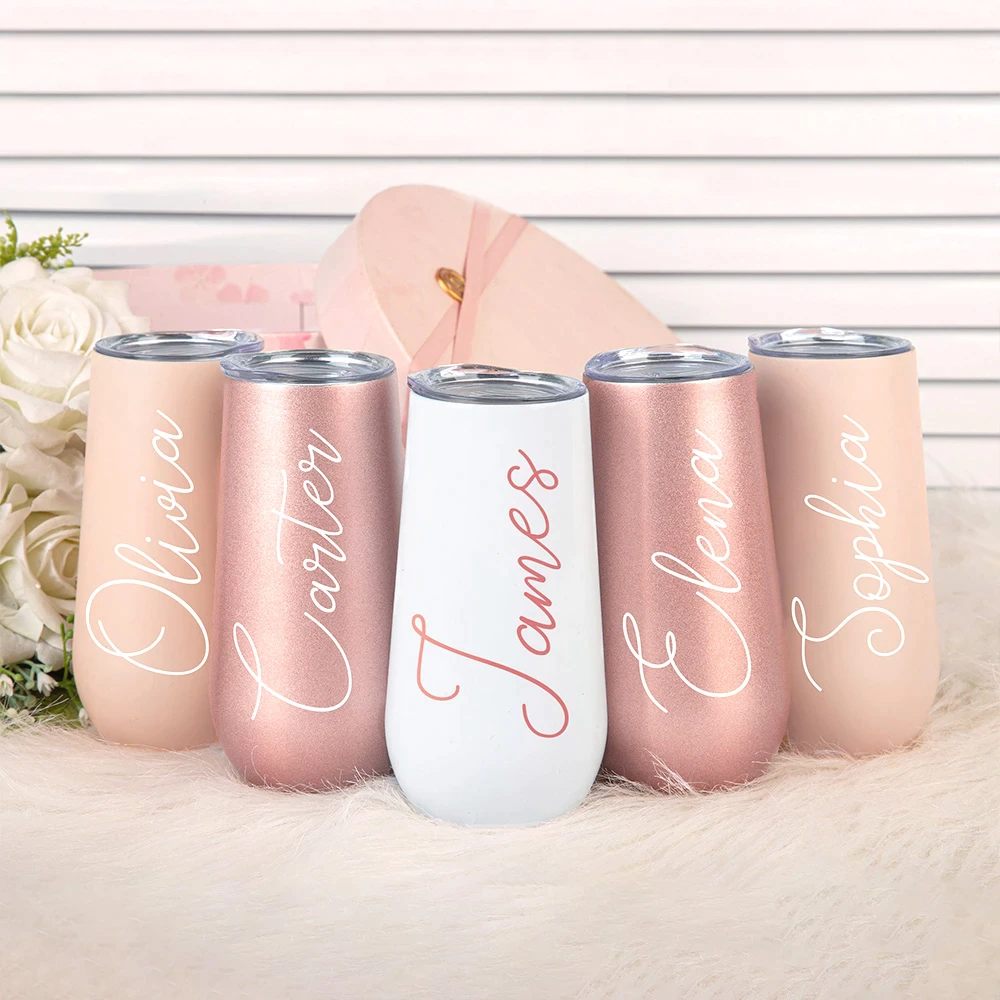 6ozColouredWedding 6oz Coloured Champagne Tumblers