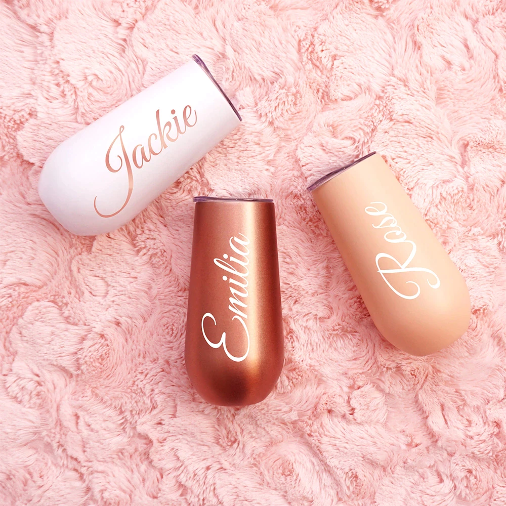 6ozColouredWedding2 6oz Coloured Champagne Tumblers