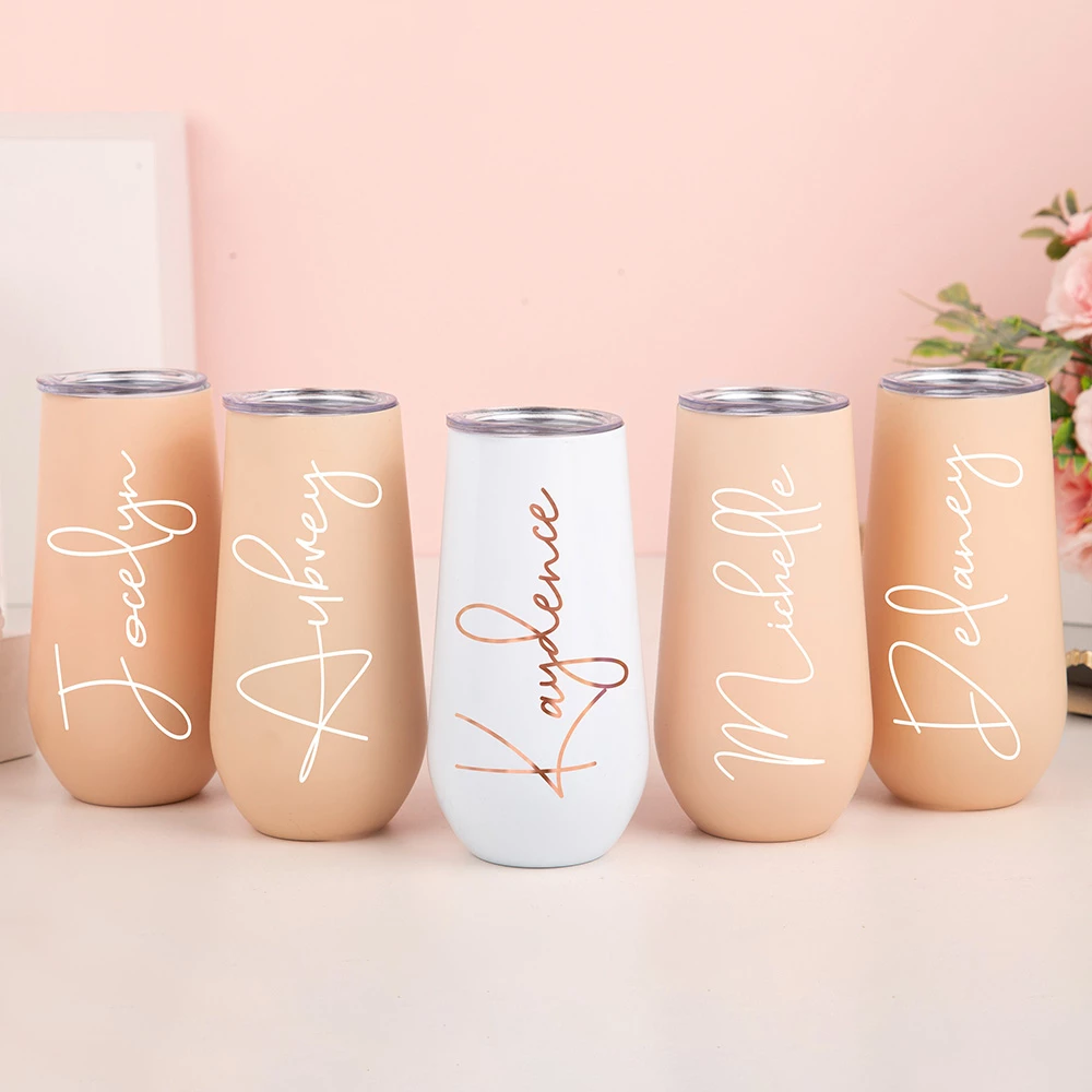 6ozColouredWedding3 6oz Coloured Champagne Tumblers
