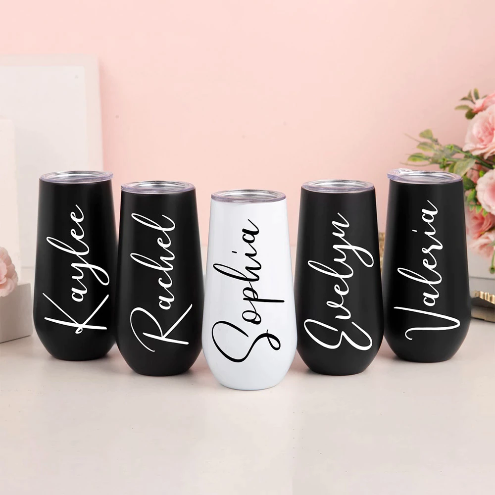 6ozColouredWedding4 6oz Coloured Champagne Tumblers