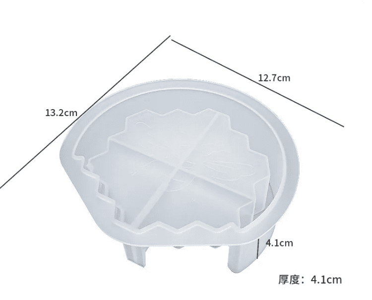 BeeHoneycombCosterSet4 Resin & Epoxy : Bee Honeycomb Silicone Coaster Set