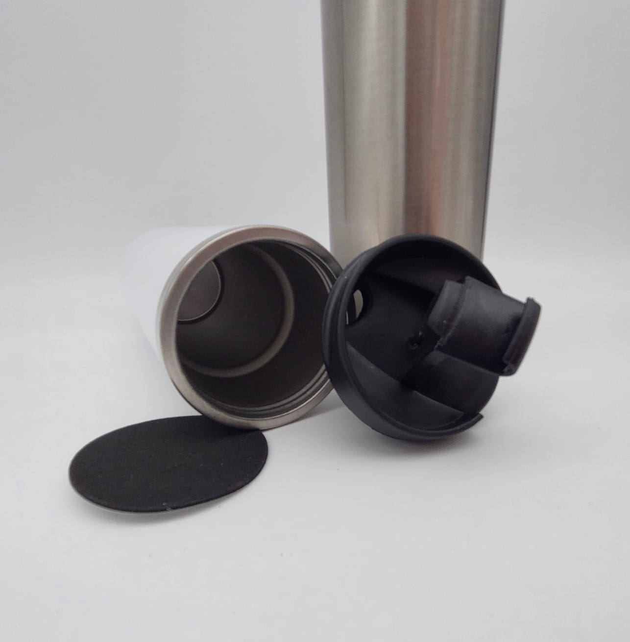Sublimation Blanks : 420ml Travel Tumbler (White & Silver)