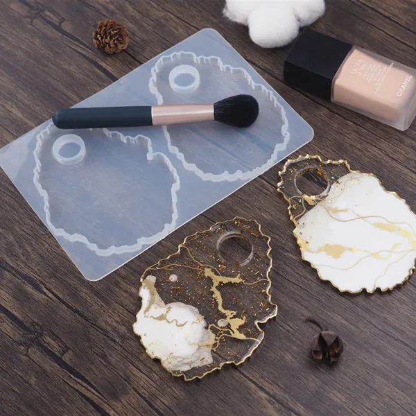 Irregular Silicone Mould Nails Resin & Epoxy : Irregular silicone mould to show case finger nails or use as a makeup mixing palette