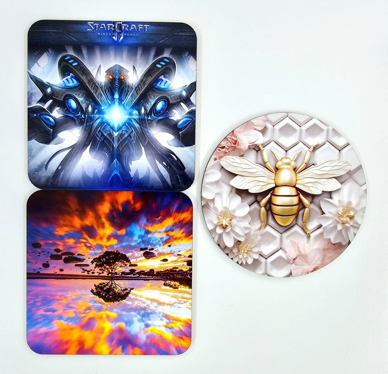 MDF Coasters2 Laser Sublimation Blanks : Super Glossy 3mm Single Sided COASTERS Sublimation MDF (House, Apple, Circle, Square Sharp, Square Rounded, Heart)