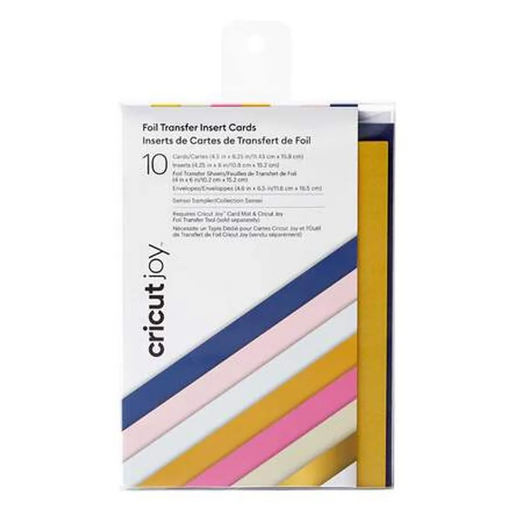 2009224 - Cricut Joy Insert Cards 11 4 Cm X 15 9 Cm 10-Pack (Sensei Sampler) With Foil Sheets