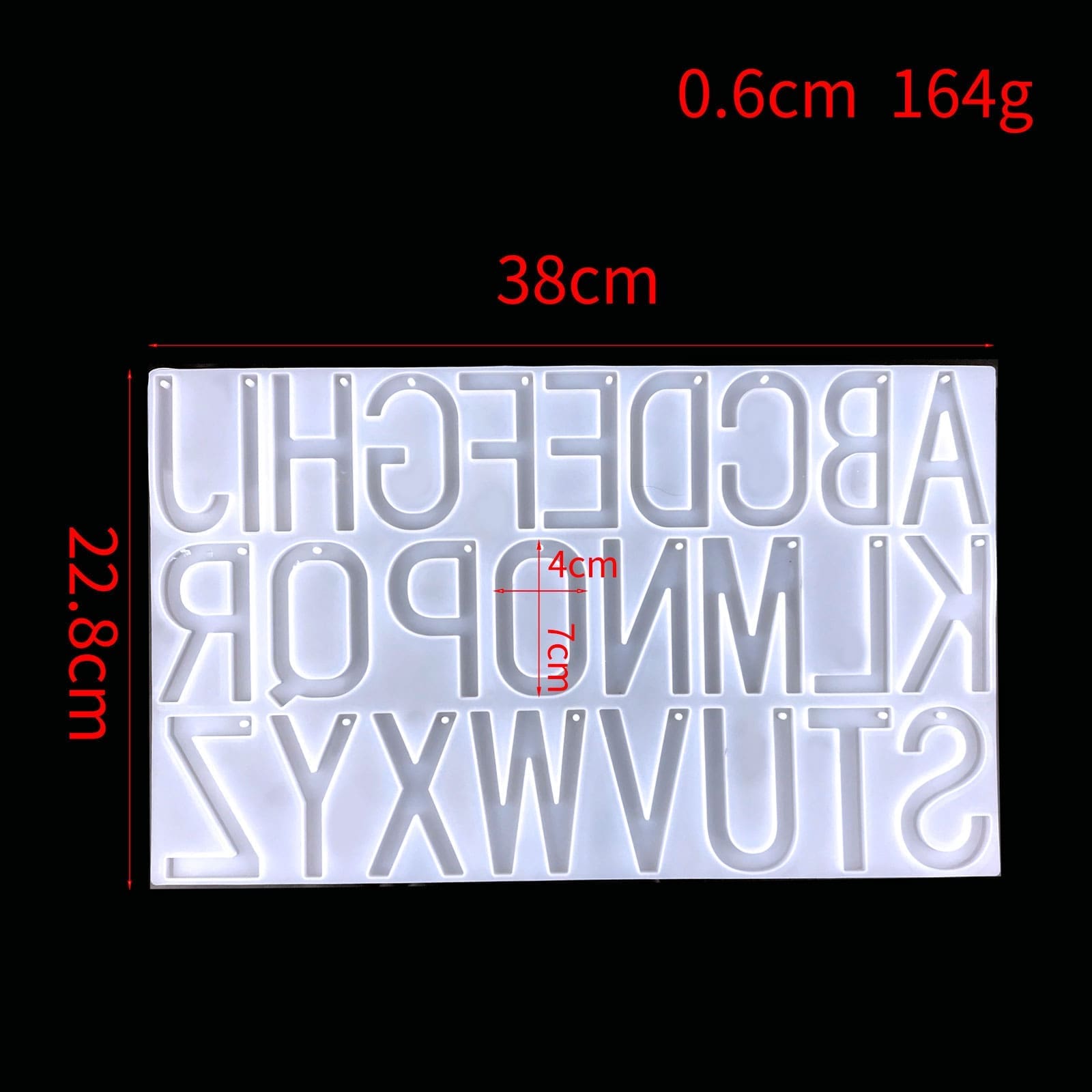 Resin & Epoxy : Alpha Large Slim Keychain Silicone Mould