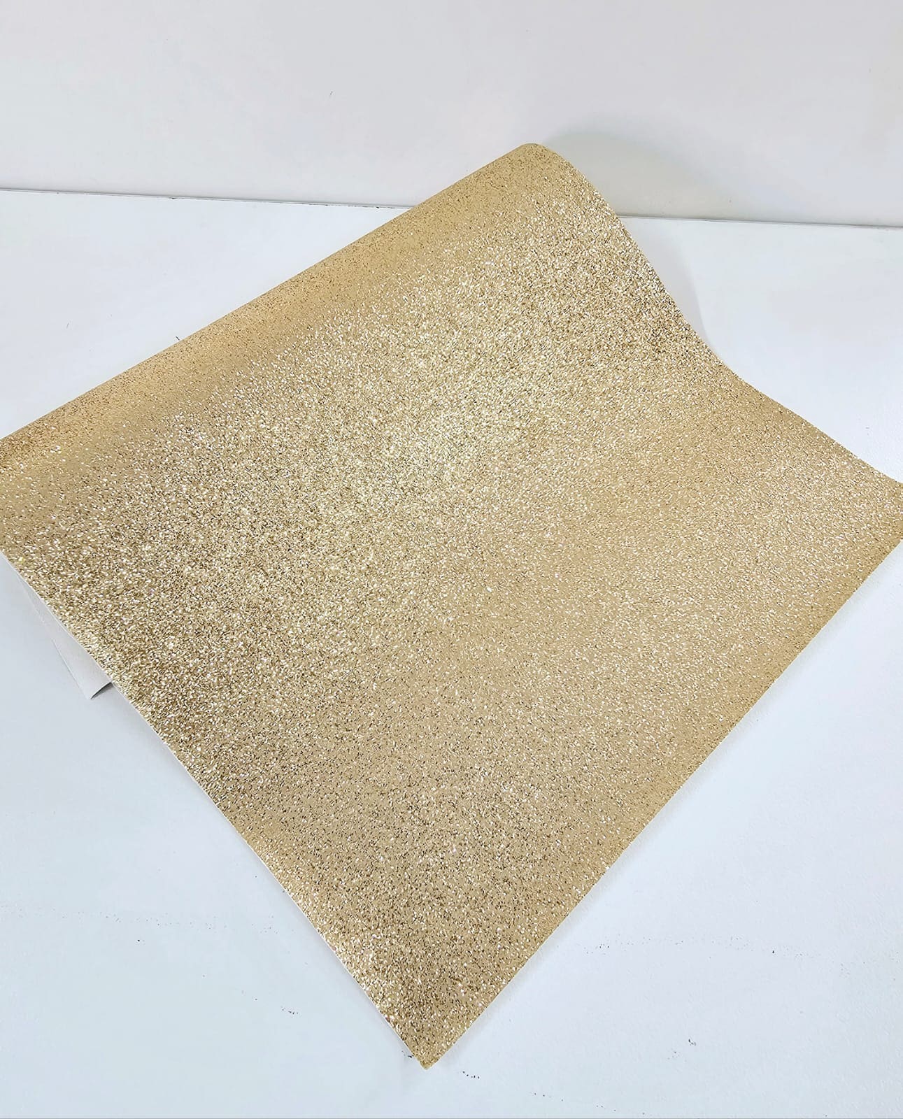Champ Gold Glitter Fine2 Faux Leather : 1 Piece Champagne Gold Glitter Fine