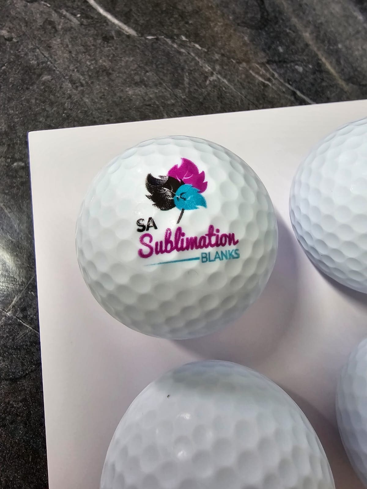 GolfBall3 3D UV DTF PRINTS : Direct to 3mm Square MDF Wooden Boxes (5 Sizes)