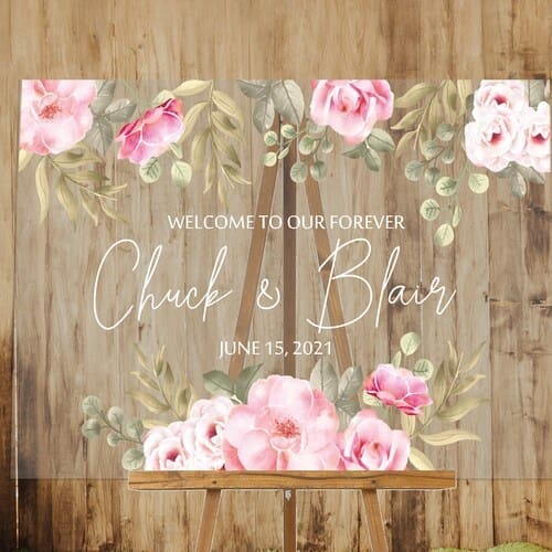welcomeboards1 3D UV Prints : Invitations, Direct to Acrylic CLEAR A6 or A5