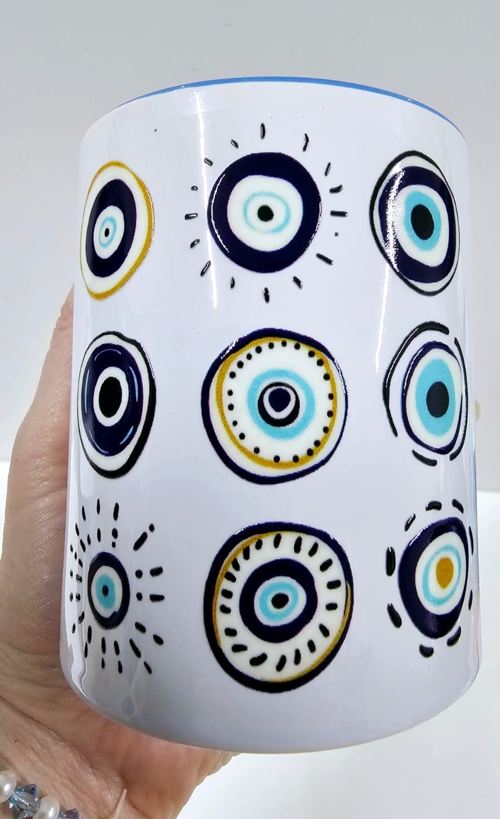 EvilEyeEE1 3D UV Stickers : A4 Evil Eye Greek Themed Stickers (EE1)