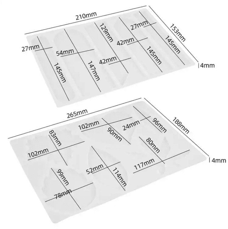 Bookmark mouldssizing Resin & Epoxy : Bookmark Silicone Moulds