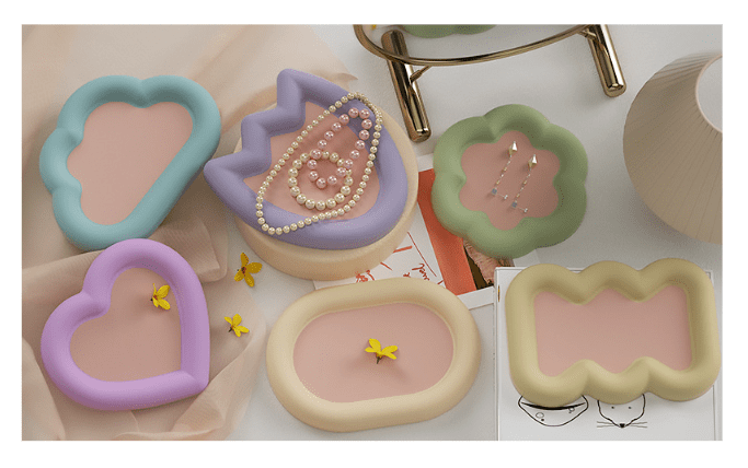 variesshapedmouldsall Resin & Epoxy : Shaped Coaster/Tray Silicone Moulds (5 Different Shapes)