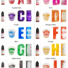 AlcoholoInkRange1 Resin Supplies : 24color 10ml Alcohol Ink Diffusion Resin Pigment Set