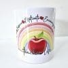 Sublimation Blanks : Sublimation Transfer Teacher Life Rainbow Apple Design for 11oz Mug