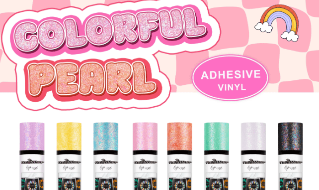 Colourful Pearl Teckwrap : Colour Pearl Adhesive Range (30 by 30cm)