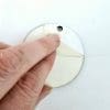 Laser Sublimation Blanks : Super Glossy 3mm Single or Double Sided Sublimation MDF 4,5 & 6cm Disc + 30mm Silver Split Keyring