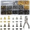 Arts & Crafts : 480 Piece Leather Double Sided Rivets Set With Tools
