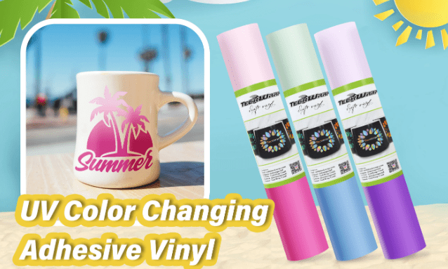 UVColourTW Teckwrap : Permanent UV Colour Changing Adhesive Vinyl Range (30 by 30cm)