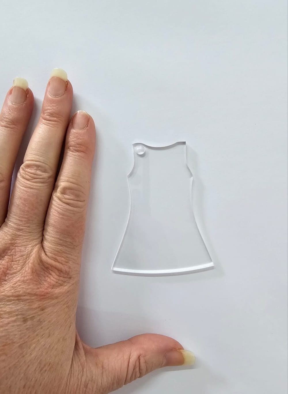Netball2 Acrylic Shapes : CLEAR Netball Dress Keychain (1.5, 2, 3 & 5mm)