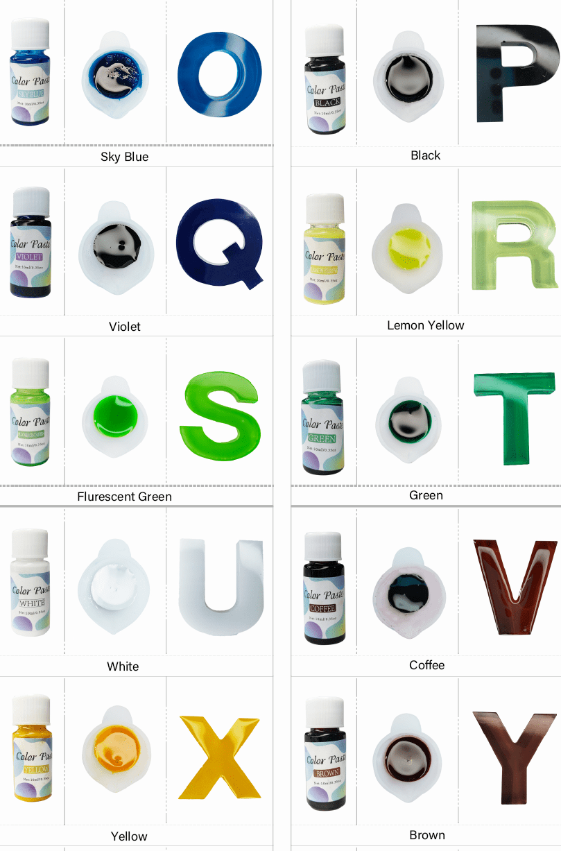 Resin Supplies : 24 Colour 10ml Colouring Paste Set