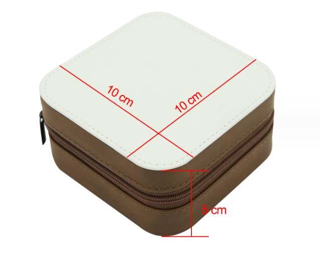 Jewllaryboxes Sublimation : PU Leather Jewelry Box for Sublimation (10 by 10 by 5cm)