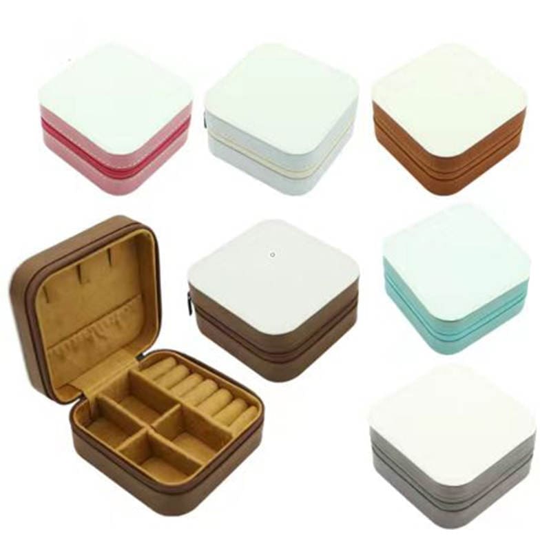 Jewllaryboxes3 Sublimation : PU Leather Jewelry Box for Sublimation (10 by 10 by 5cm)
