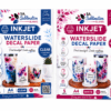 WS_Inkjet Sublimation Blanks : Waterslide Paper Decal for INKJET (White & Clear, Pack of 5)
