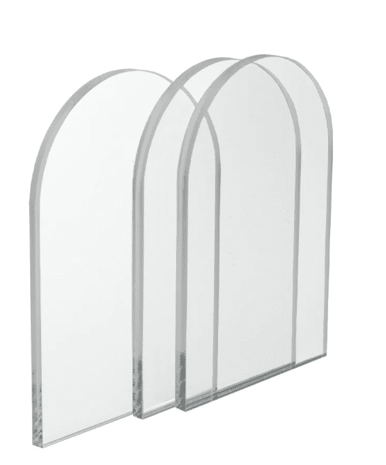 Arched Acrylic Laser Acrylic Blanks : CLEAR ARCHED A6, A5, A4, A3, A2, A1 Boards (1.5mm, 2mm, 3mm & 5mm)