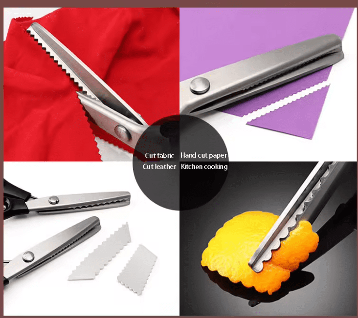Arts & Crafts : Steel Zig Zag 4mm Pinking Shear Scissors