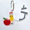 Acrylic Consumables : Printed Acrylic Charms Apple & Pencil (AP1)