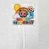 Cocomelon Direct Print 3D UV Prints : Direct UV Print to CLEAR Square Cake Toppers (8, 10, 12, 15, 18, 20cm)
