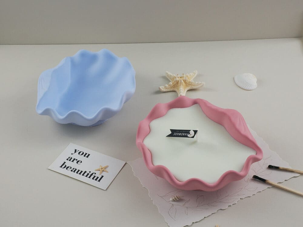 Silicone Moulds : (5) Conch/Shell (Type 2) Container Silicone Moulds for Candle, Jesmonite & Resin Art