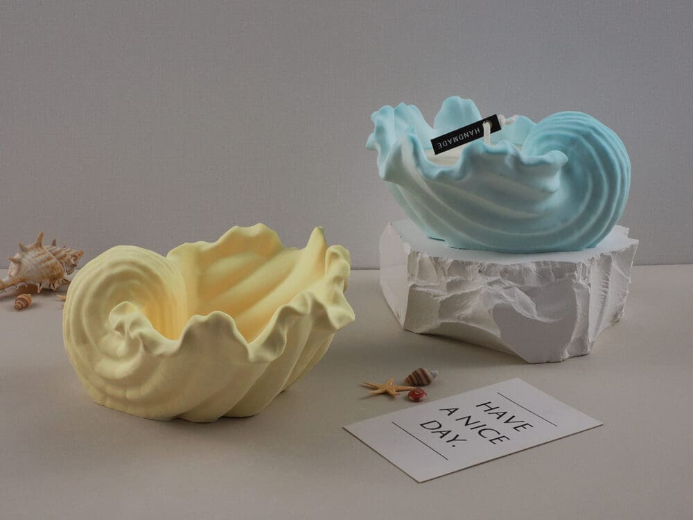 Silicone Mould Conch Shell Silicone Moulds : (3) Conch/Shell (Type 1) Container Silicone Moulds for Candle, Jesmonite & Resin Art