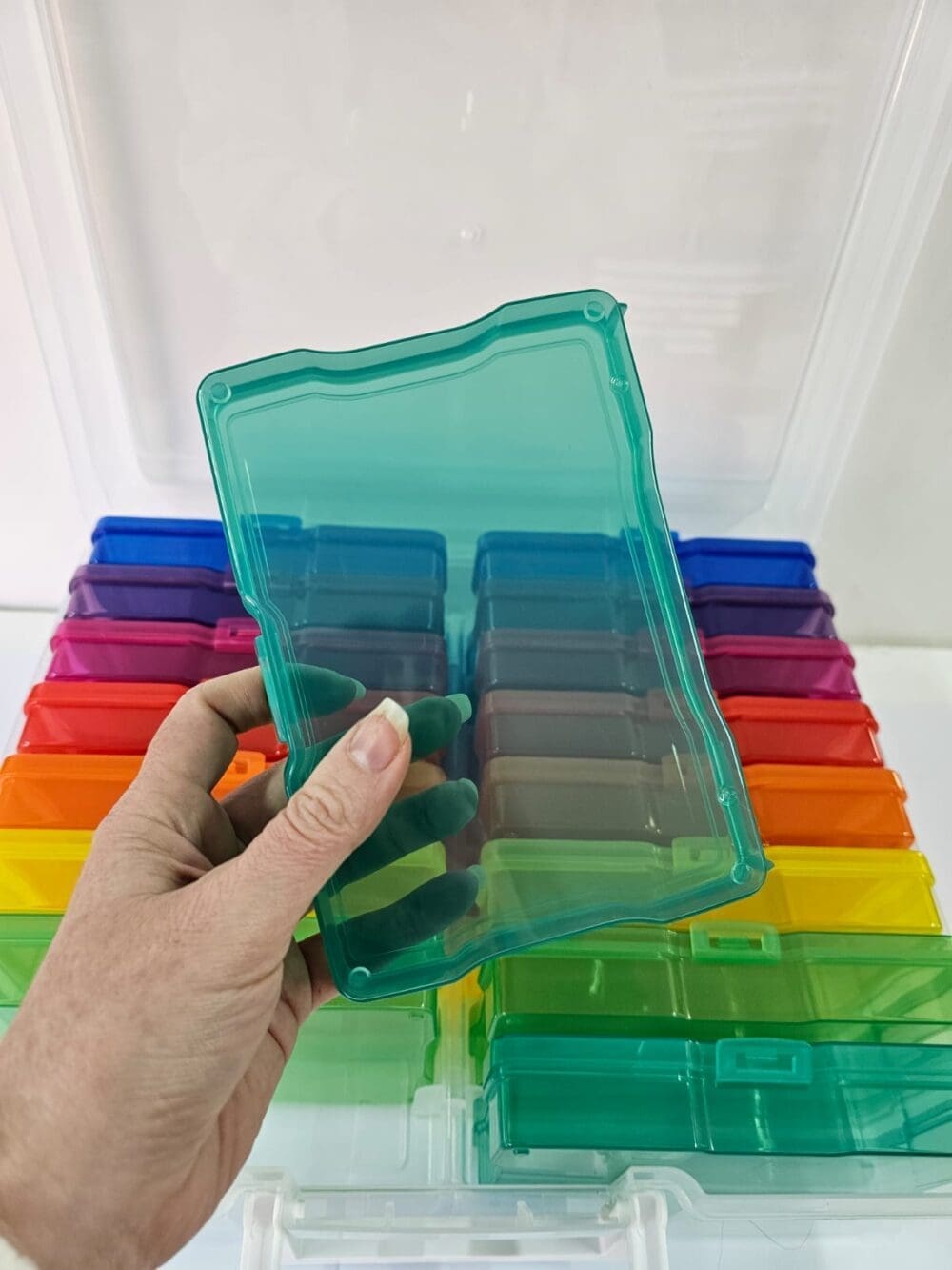 Arts & Crafts : 17 Piece Storage Container with 16 Inner Cases Plastic Storage Boxes with handle