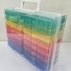 Arts & Crafts : 17 Piece Storage Container with 16 Inner Cases Plastic Storage Boxes with handle