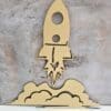 MDF Space Ship Laser DIY Wall Art : MDF Rocket (3mm or 6mm)