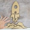 MDF Space Ship2 Laser DIY Wall Art : MDF Rocket (3mm or 6mm)