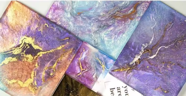 Resin Supplies : Shimmer Metallic Pigment Pearlescent Powder Set (4 Colours)