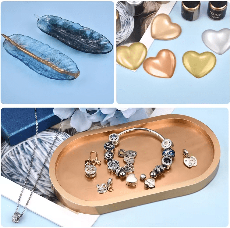 Resin Supplies : Shimmer Metallic Pigment Pearlescent Powder Set (4 Colours)
