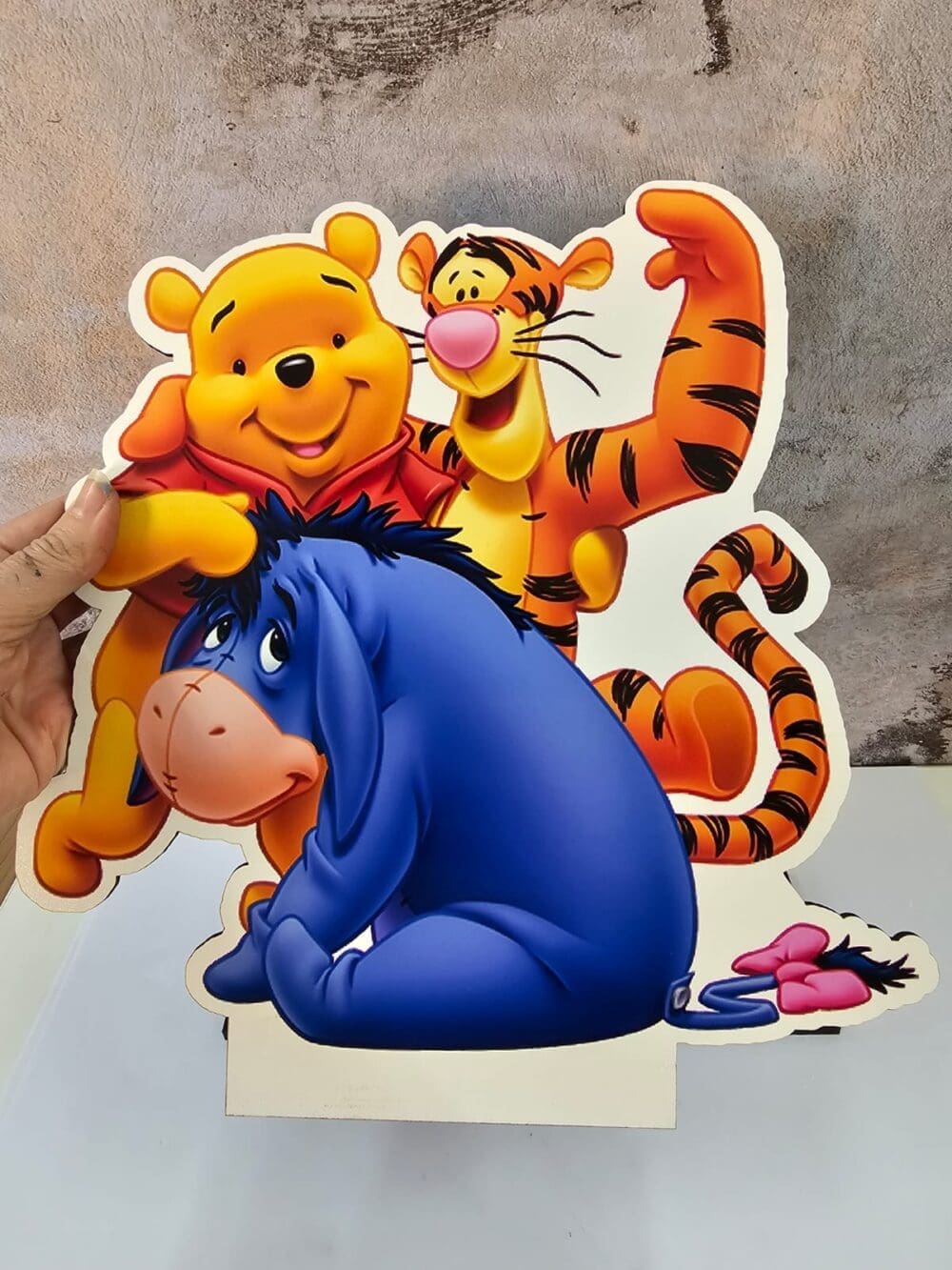 Table Stand Pooh Group3 Lazer & UV Character Cut Out : Pooh & Friends with Stand (Pooh1)