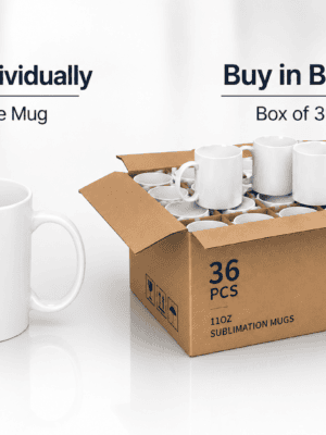 Sublimation Blanks : 11oz White A Grade Mugs (Individual or box of 36)