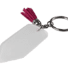 Pencil2 Sublimation Blanks : 4mm Pencil Subli-Acrylic Keychain + Pink Tassel