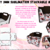 Stackable15cmBox Laser Sublimation Blanks : Super Glossy 3mm Sublimation Stackable Box (Single & Double Sided)