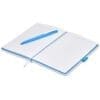 Stationery : A5 Blank Coloured Trim White Notebooks with Pen & Clear Zipper bag [GF-AM-1104]