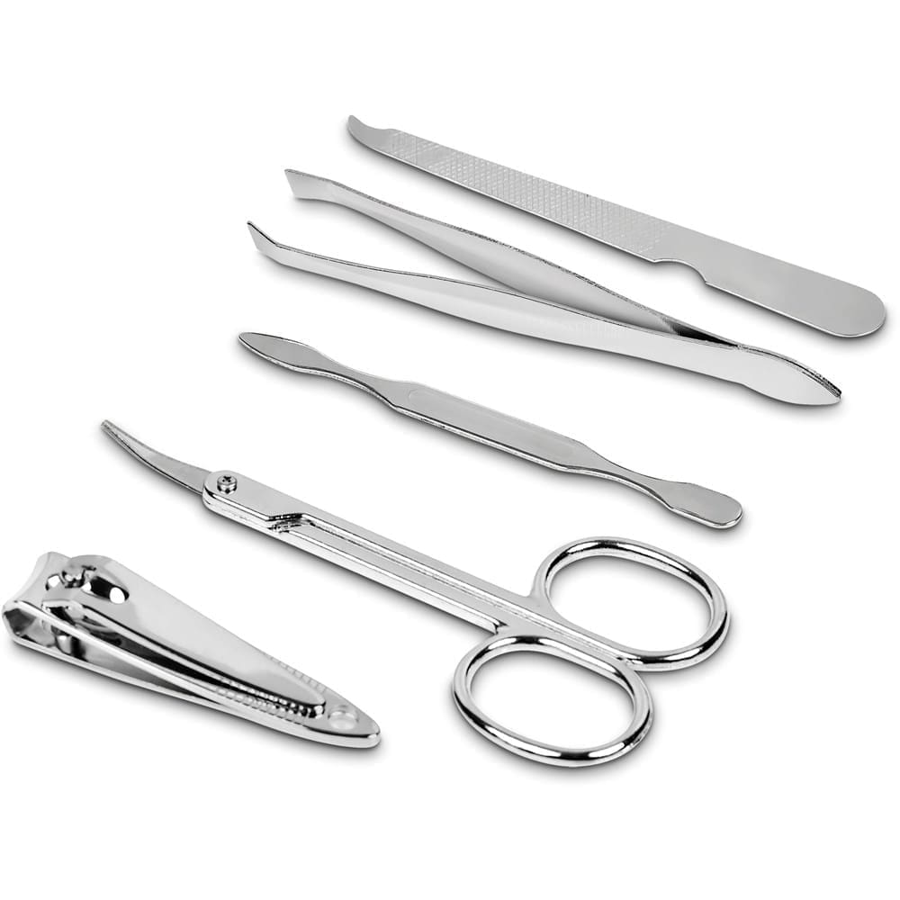 Rose Gold Glitter Pu Leather Manicure Set Tools only Manicure Set : 5-Piece Rose Gold Glitter Manicure & Pedicure Set (CODE: PC-AM-146-B)