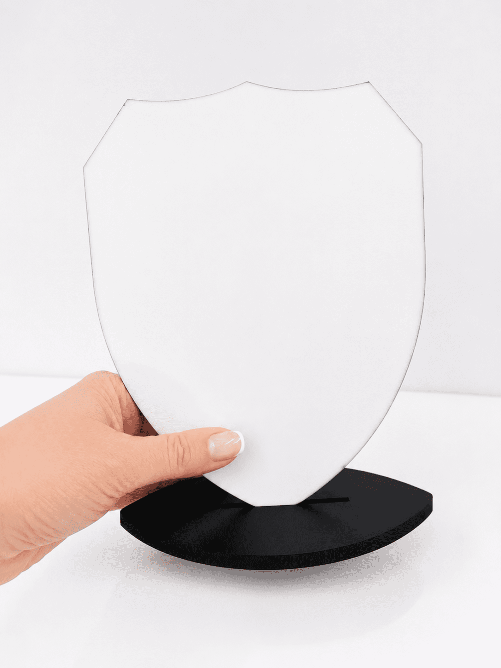 Laser Sublimation Blanks : 3mm Super Glossy Sublimation MDF Shield Style Award/Trophy (Small, Medium & Large)