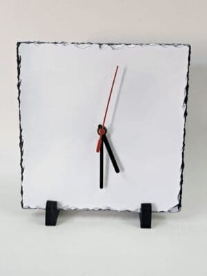 Stone Clock Front Sublimation Blanks : Glossy Slate Stone Clocks For Sublimation (20 by 20cm) (TTX)