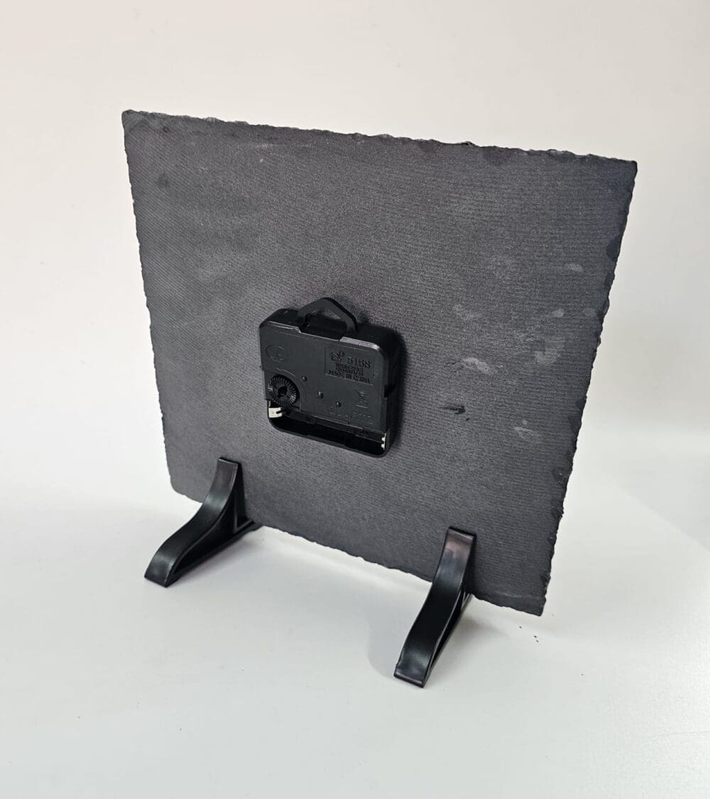 Stone Clock back Sublimation Blanks : Glossy Slate Stone Clocks For Sublimation (20 by 20cm) (TTX)