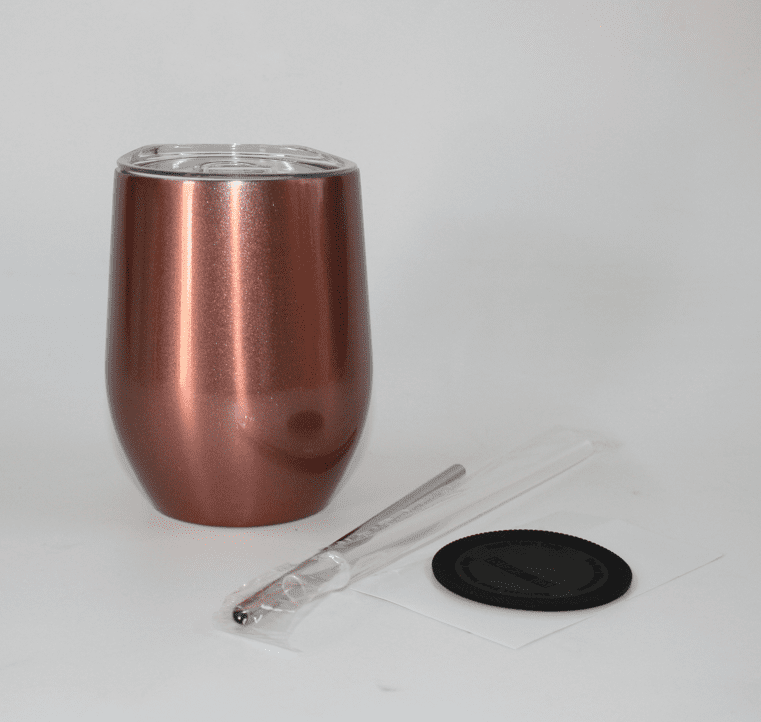 12ozEggRG Sublimation Blanks : 12oz ROSE GOLD EGG Wine Tumblers